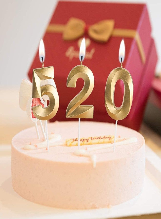 Luxaar Quality Gold Number Candles, Birthday Cake Candles, 5.3 inches Gold Number Cupcake Candle, Birthday Wedding Anniversary New Year Party Cake Decorations Topper(Number 0-9 for Choosing) (9) - Image 3